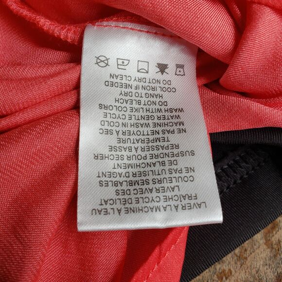 Rachel Ray Sunset Flame Red Sleeveless Ruffled Tie Front Women's Blouse Sz S - Picture 5 of 6